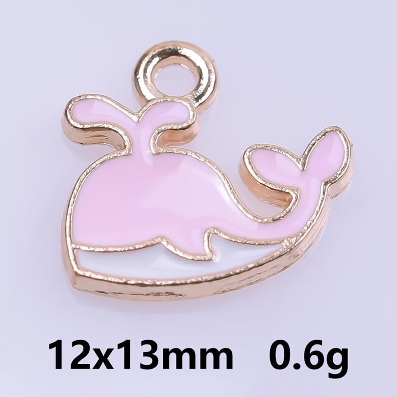Pink Love Girl Accessories Enamel Bulk Charms For Jewelry Making Supplies Moon/Flower/Butterfly Pendants Charm DIY Earring Craft