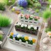 1:12 Scale Flower Fence Decor Lifelike Miniature Potted Plants Toys  Doll House Decor