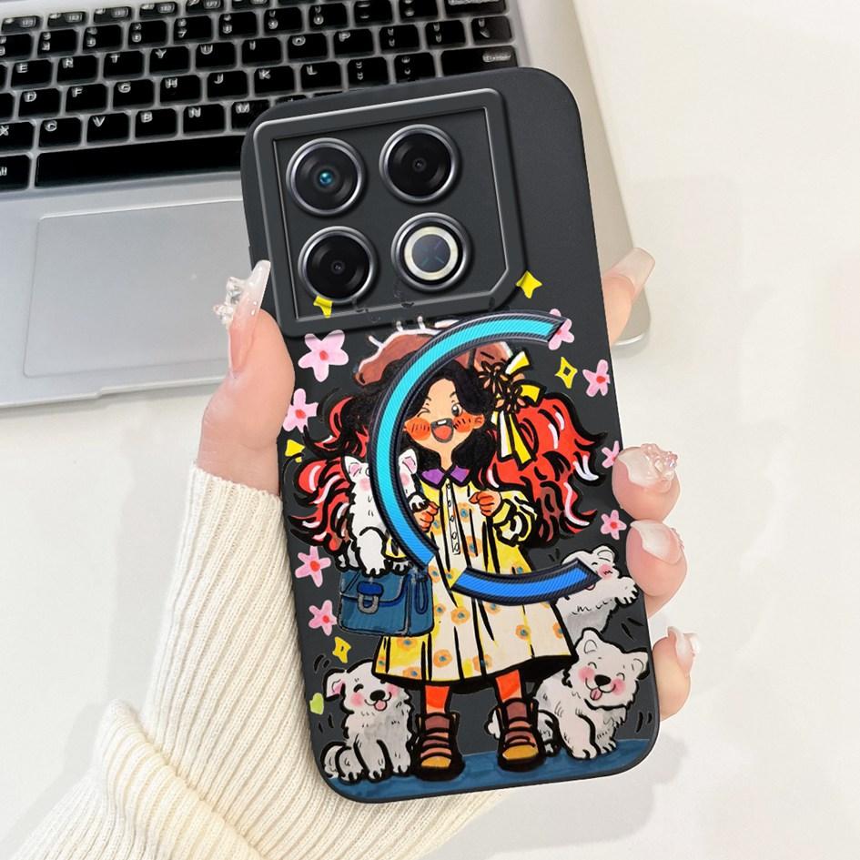 Для Infinix GT 20 Pro 2024 Чехол X6871 Ударопрочный Чехол Модный Узор Мягкий Силикон Матовый Чехол для Телефона Для Infinix GT20 Pro Coque