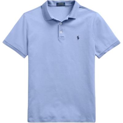 Polo SS25 Хлопковая футболка-поло с коротким рукавом и вышивкой логотипа Мужские топы 710671764-102