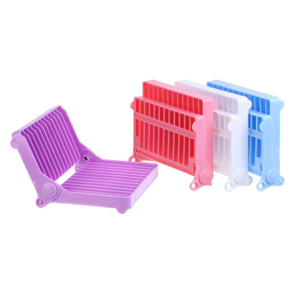Foldable Design Plate Organizer Multicolor Storage Holder Creative Foldable Rack  Kitchen Use
