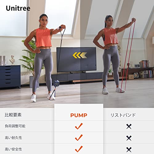 Unitree PUMP Pro Smart Pocket Gym [Authentic, Certified to Japanese Standards] App Connectivity, Adjustable Traction Force, Electric Dumbbells, Muscle