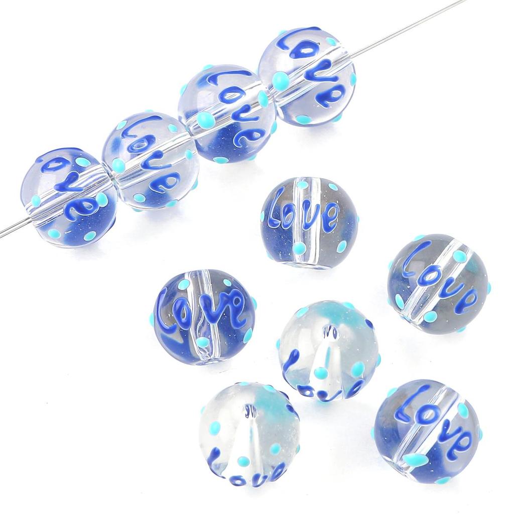 2 шт./пакет, ручная роспись, забавные цветные стеклянные бусины для DIY ожерелье, браслет, серьги, изготовление ювелирных изделий, аксессуары для рукоделия