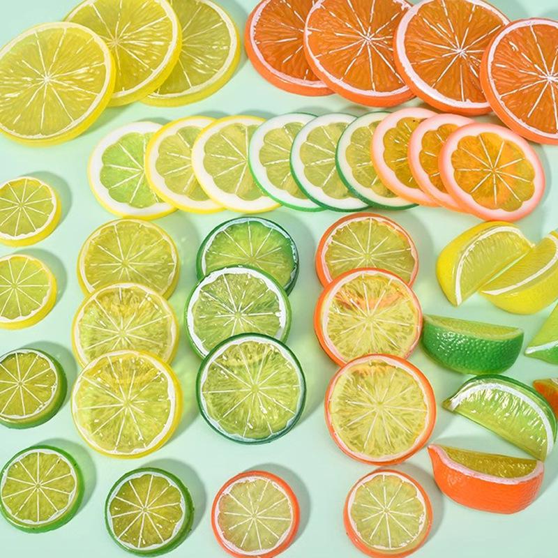 Имитация дольки лимона, модель фейкового фрукта для фотографии и домашнего декора