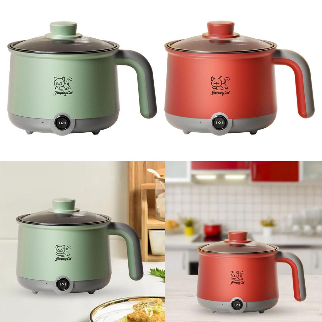 Electric Hot Pot Multi Function Frying Pan Noodles Pot Electric Pot Mini Hot Pot for Noodles Shabu Shabu Steak Oatmeal Dumpling