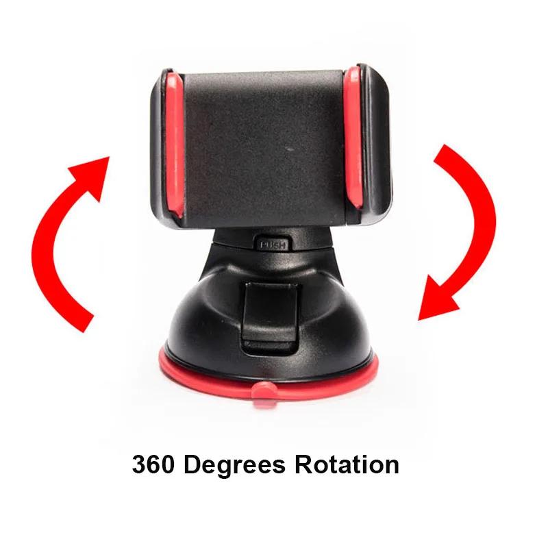 Универсальный автомобильный держатель для мобильного телефона с вращением на 360 градусов, крепление на присоске для приборной панели, держатель для сотового телефона для iPhone, автомобильный кронштейн