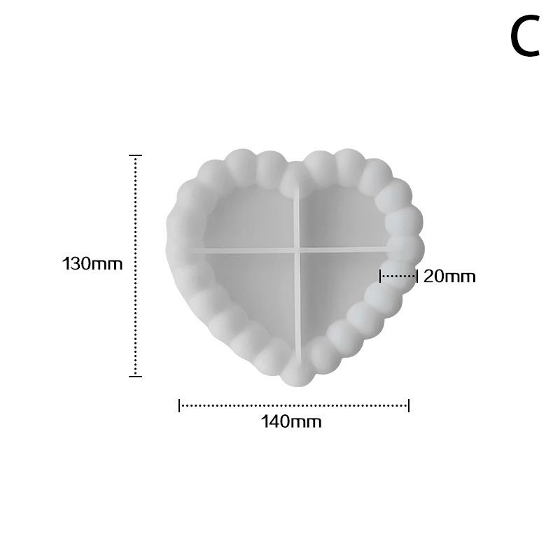 Bubble Storage Tray Silicone Mold Diy Resin Plaster Cement Gift Casting Mould Round Cloud Heart Shape Coaster Home Decor