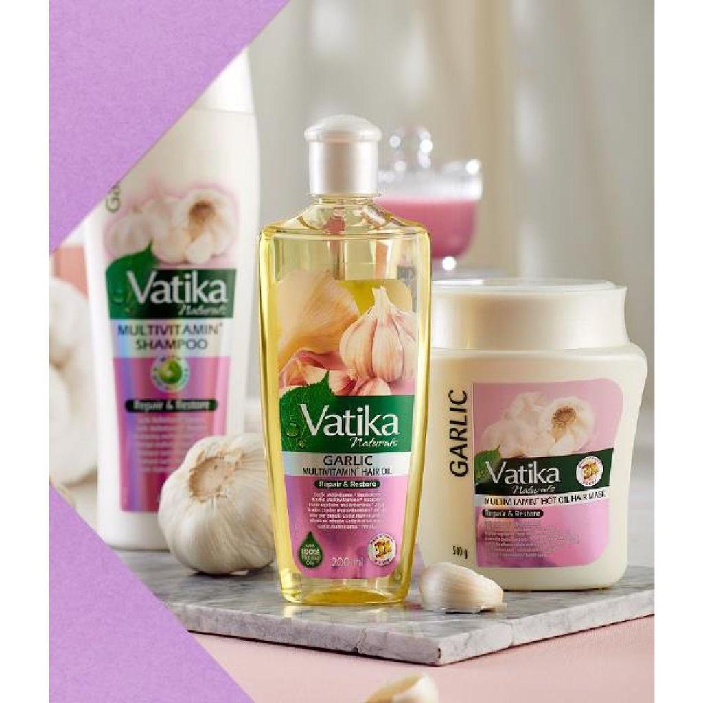 Маска для волос Vatika Garlic Multivitamin Hot Oil - Восстановление и восстановление (Маска для волос) 500г