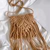New Casual Handmade Crochet Braid Fringed Bag Women Tassel Knitted Handbag Female Beach Bohemian Shoulder Messenger Bag