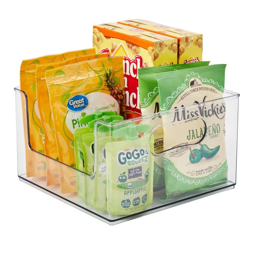 Контейнер с открытым передом Прозрачный пластиковый модульный органайзер для хранения 10 дюймов x 10 дюймов x 6 дюймов