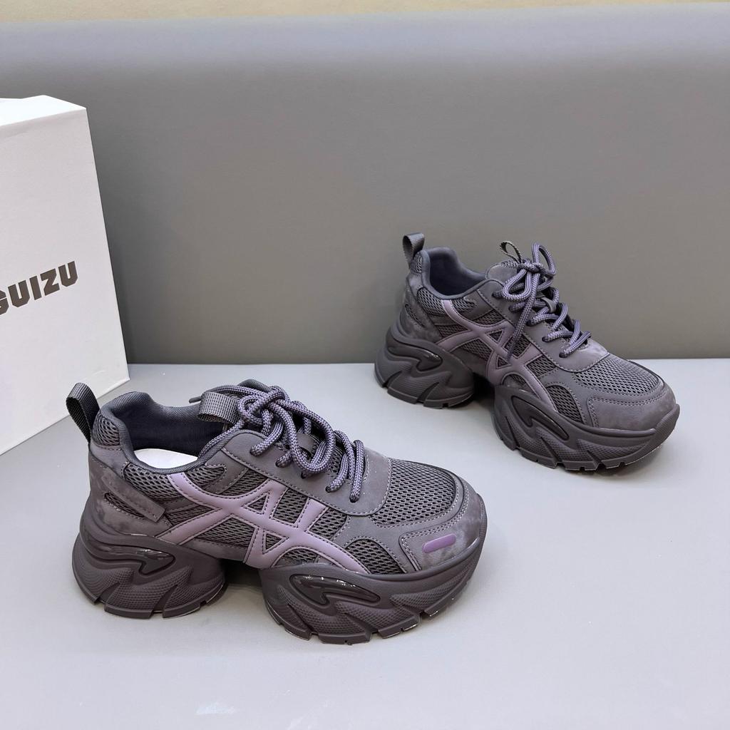 Dexun shoes women's jelly platform casual Forrest Gump shoes 2025 spring new ins little white shoes retro sports board shoes