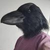 Realistic Raven Mask - Black Bird Design Full Headgear for Halloween, Perfect for Role-Playing and Pranks, Costume Accessory