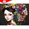 Вышивка стразами Мозаика Женщина и цветок 5D DIY Алмазная картина Портретная вышивка