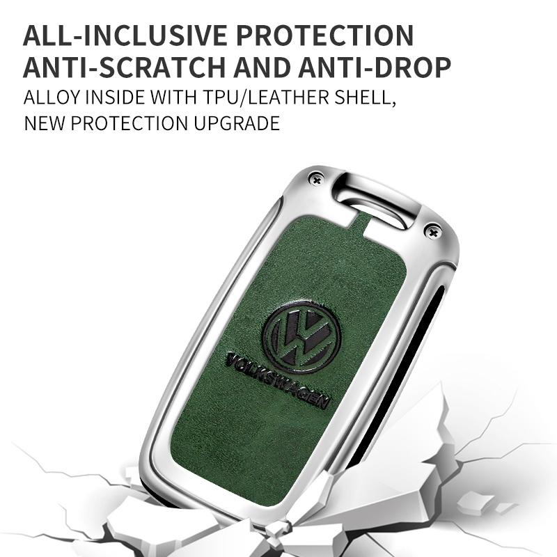 Для VOLKSWAGEN VW Кожаный Чехол для Автомобильного Ключа Полное Покрытие Защитная Оболочка Сумка для VW Volkswagen Polo Tiguan Passat Golf Jetta Lavida Ключа