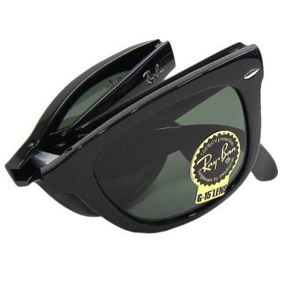 Ray-Ban Складные солнцезащитные очки Черные / Зеленые линзы