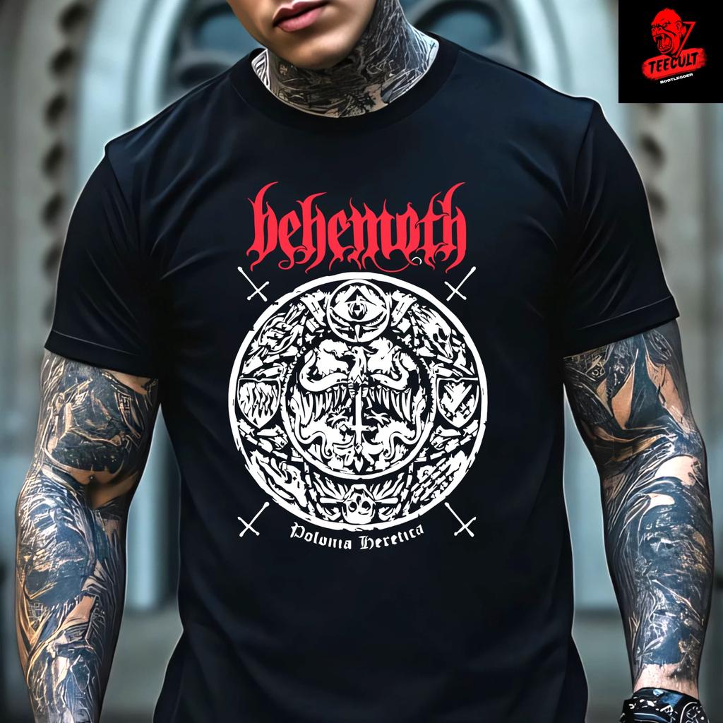 Мужские и женские футболки Behemoth Хэви-метал Рок Футболка Унисекс Плотный хлопок