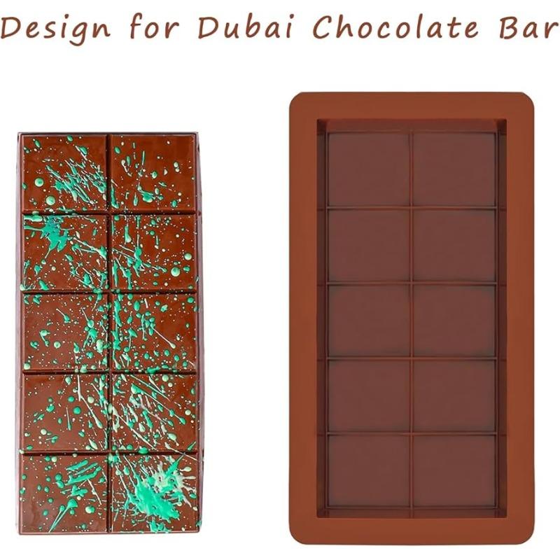 1 шт. Силиконовые формы для шоколадных батончиков – Прямоугольные, Легко извлекаются, Прочные для протеиновых батончиков, Восковых расплавов и подарков