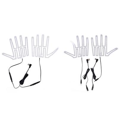 1 пара пятипалых термоперчаток с подогревом, нагревательная накладка из углеродного волокна, 5 В, электрическая изоляционная нагревательная пленка для катания на лыжах на открытом воздухе