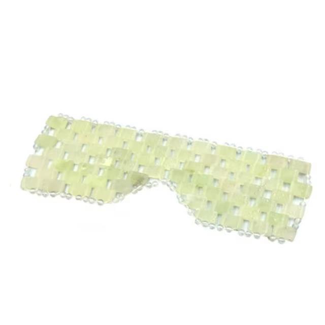Rose Quartz Eye Mask Massager Natural Jade Eye Mask Stone Sleep Mask Face Massager Sleeping Eye Mask For Eye Relax Eye Care Tool