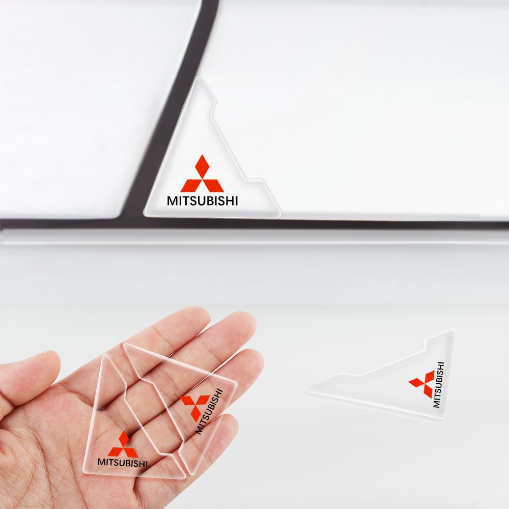 jbvr8 Car Door Corner Anti-collision Cover Silicone Protective Stickers Accessories For Mitsubishi 9 Ralliart X EX L200 Colt Outlander