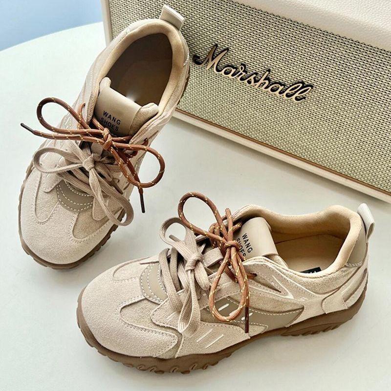 Женские Плоские Спортивные Туфли 2026 Осень Новые Круглый Носок Мягкая Подошва Противоскользящие Износостойкие Низкие Модные Повседневные Кроссовки