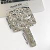 Electroplated Handle Makeup Mirrors Beauty Portable Round Hand Square Hand S/M/L Make Up Mirror