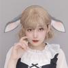 Мягкий обруч для волос с ушками кролика, плюшевый головной убор из искусственного меха, модная повязка на голову с ушками зайца, косплей