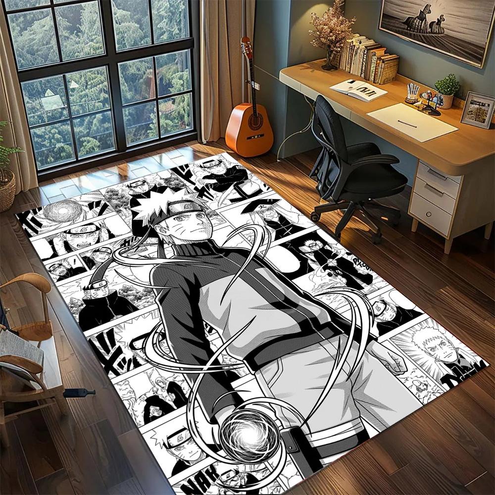 Naruto Shippuden Rug Carpet Non Slip Washable Floor Mat Large Area Rug for Bedroom Home Decor