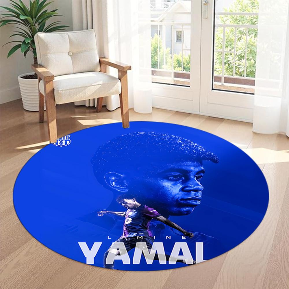 Yamal Round Floor Mat Design for Dormitory Study room Kitchen Balcony Antislip Round Carpet Office home decor Best for Christmas