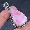 Подвеска из стерлингового серебра 925 пробы с натуральным розовым опалом ручной работы 2,17 дюйма G6d89