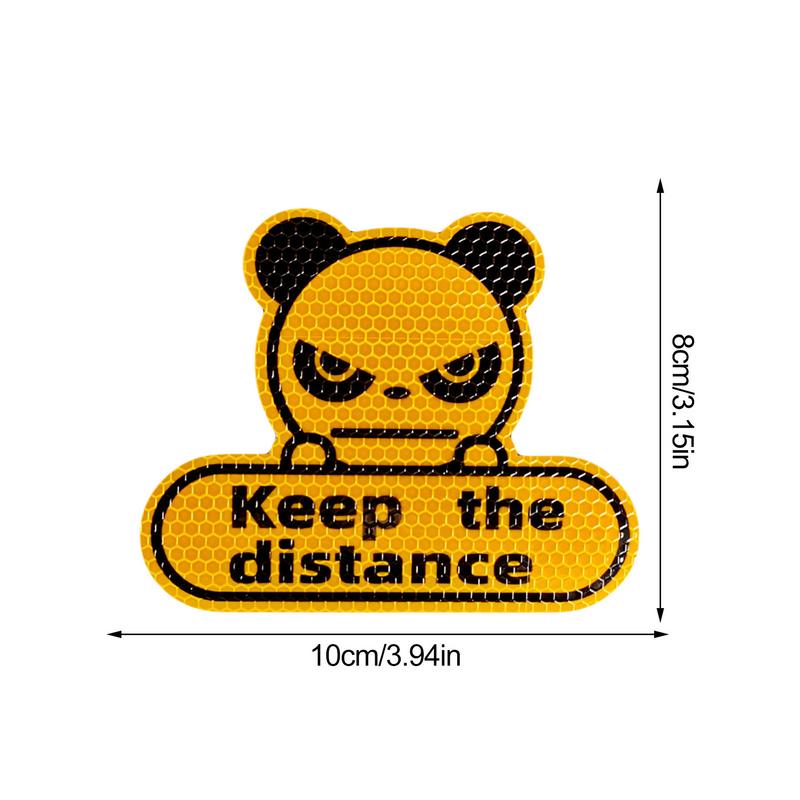 Светоотражающие наклейки для автомобилей Наклейка «Соблюдайте дистанцию» Водонепроницаемые наклейки для автомобилей Наклейки «Панда» для грузовиков