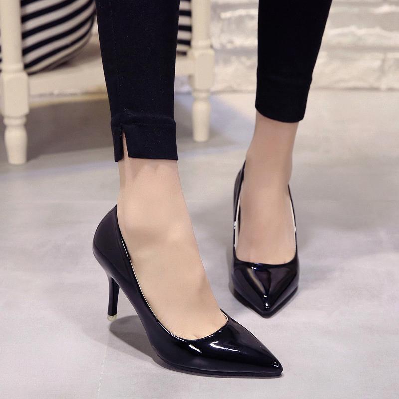 Fashion 2024 Spring and Autumn New Large Size Pointed Toe Solid Color Pumps Sexy and Comfortable Solid Color Temperament Women's Shoes