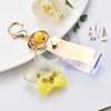 Quicksand Sequined Acrylic Move Glitter Car Key Fob Starfish Shell Key Chain Liquid Keyring