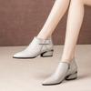 New Fall/Winter Women's Thick Heel Pointed Toe Shoes - Versatile Low/Medium Heel Bare Boots