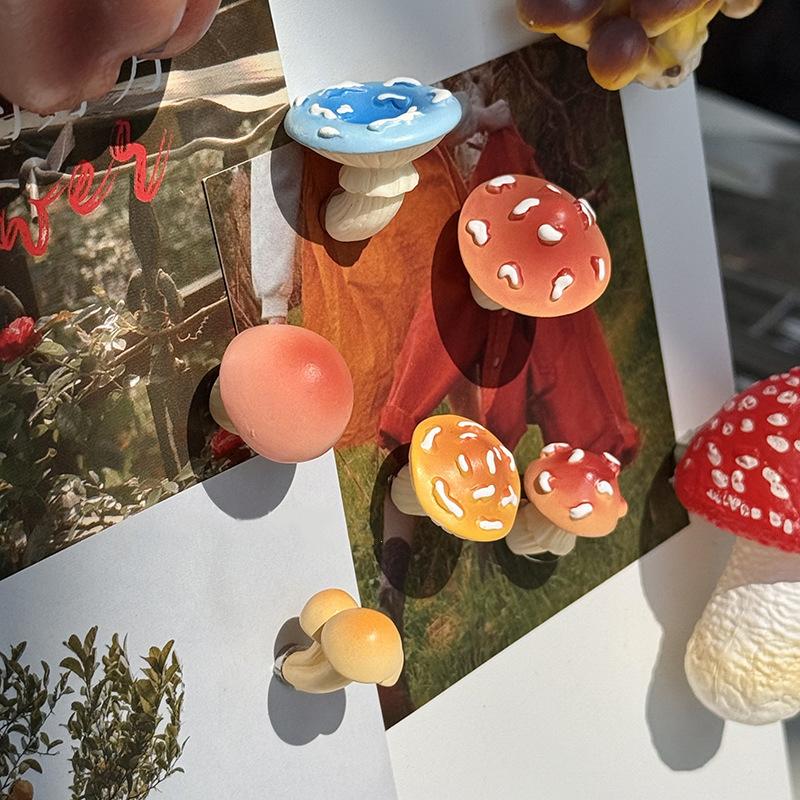 6 шт./компл. Модель гриба 3D настенная плитка украшение маленький гриб холодильник патч украшение для дома 3-4 см