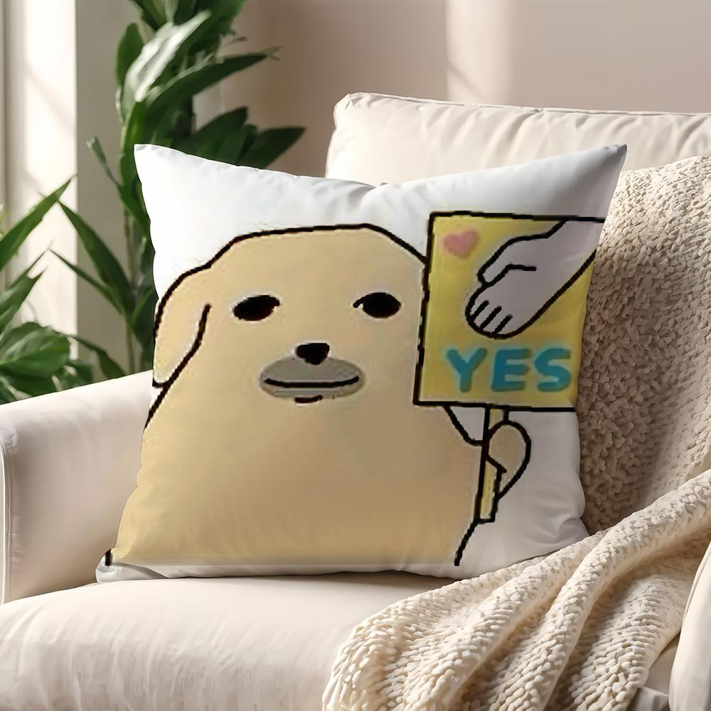 funny kawaii nNudaeng Dog Meme cushion cover For Pillow Printing Sofa Decoration Home Car Room Coffee Office Nordic Simplicity