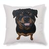Милый чехол на подушку с рисунком собаки для дома, гостиной, дивана, офиса, для поясницы, декоративная подушка, 45x45 см
