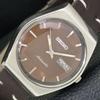 AUTOMATIC VINTAGE JAPAN 6309A MENS BROWN COLOR DIAL WATCH A701322-5 R206a-a701322
