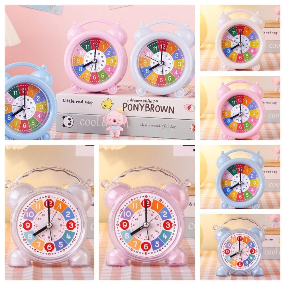 Early Education Children Desktop Clock Silent Table Alarm Clock Bedroom Bedside