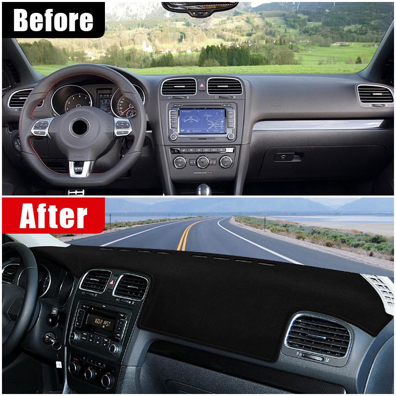 Для Volkswagen VW Golf 6 MK6 2008 2009 2010 2011 2012 Крышка приборной панели автомобиля Избегайте легких накладок Солнцезащитный козырек Анти-УФ-ковры Нескользящие