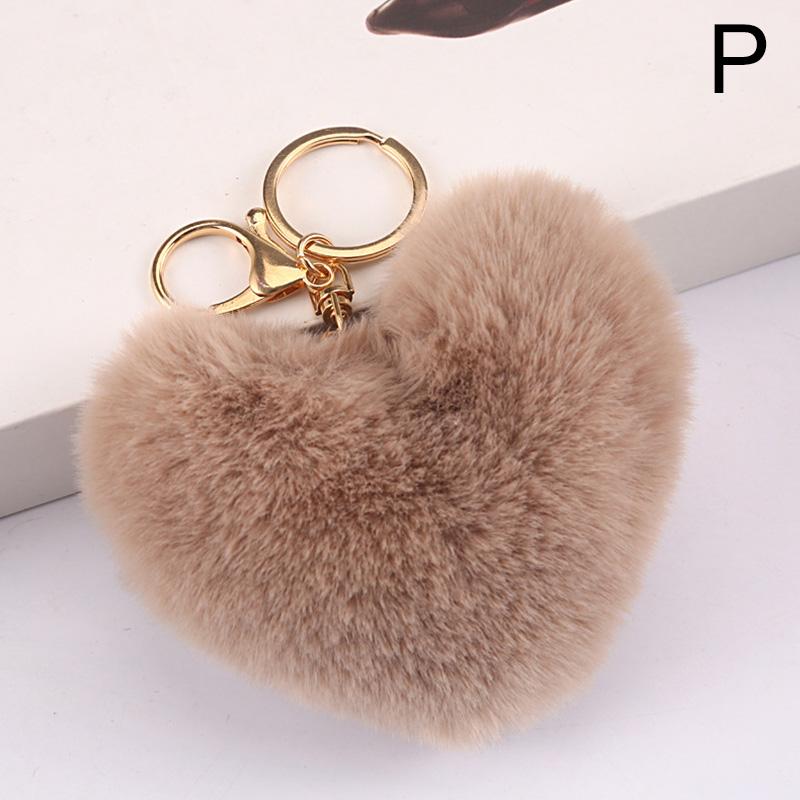 1 шт. помпон сердце любовь брелки плюшевые шарики из меха пушистая модная сумка ювелирные изделия женские украшения автомобиля