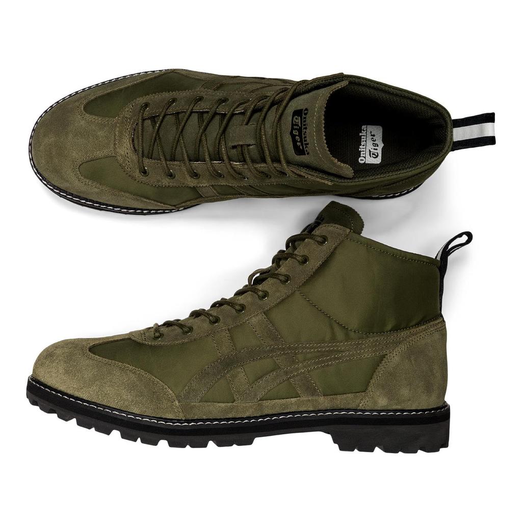Onitsuka Tiger MEXICO RINKAN Bronze Size Cm Boots, Green/Bronze Green, 24.5