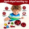 Apple Digital Matching Toy Set of 12 Pieces, Children's Early Education and Enlightenment Toys, Cultivating Fine Motor Skills