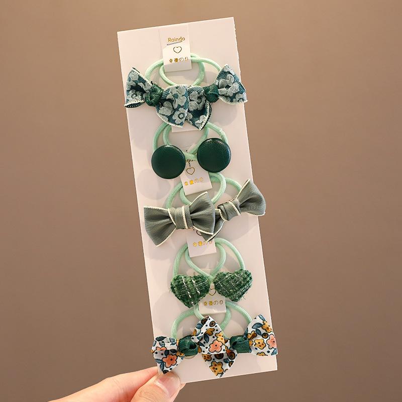 5Pair Cute Hair Band for Girls Sweet Pricess Fashion Hair Rope for Toddler Girl Lovely Elastic Hair Band Baby Headwear