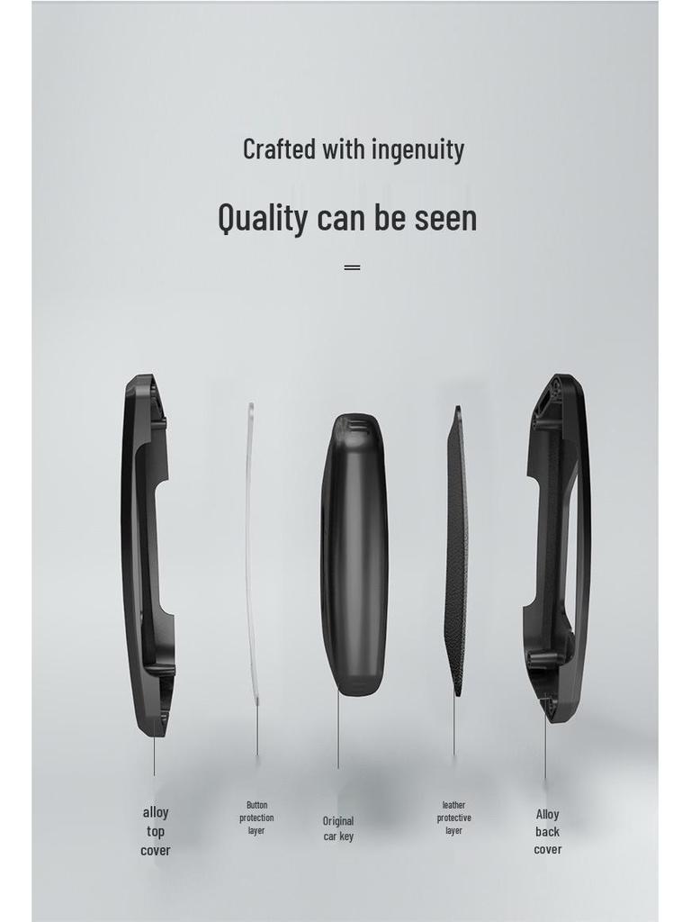 Key Case for 22 MG6 Models & 21 6Pro5 Models with Metal Shell & EZS Buckle - Fits MG Navigator, ZS, HS - Minimalist Style