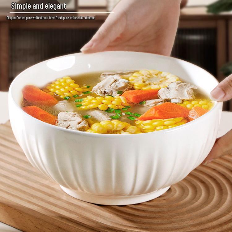 8" Ceramic Soup Bowl Set (2 pcs) - 2025 Modern Design with Underglaze Color
