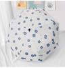 Automatic Floral Oil Painting Umbrella - Portable, Sturdy, Black Glue Sunscreen Parasol