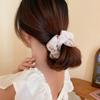 Headwear Printing Hair Rope Korean Style Bear Ponytail Holder French Sweet Scrunchies  Headdress