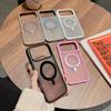 Защитный чехол для iPhone 17 Pro с покрытием «ощущение кожи», матовый, с магнитной беспроводной зарядкой, 360° подставкой и защитой от падений