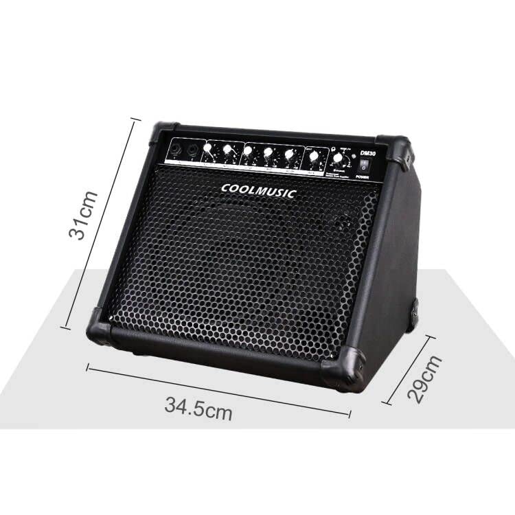 Coolmusic DM30 AMP 30 Вт электронный барабанный усилитель клавишный усилитель с входом Aux и 2 3-полосным эквалайзером и выходом DI BT, входы,